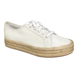Indigord Zenith Espadrille Canvas Platform Sneakers Lace up Shoe Size 10